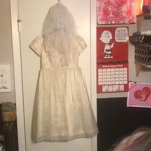 Childs off white formal dress